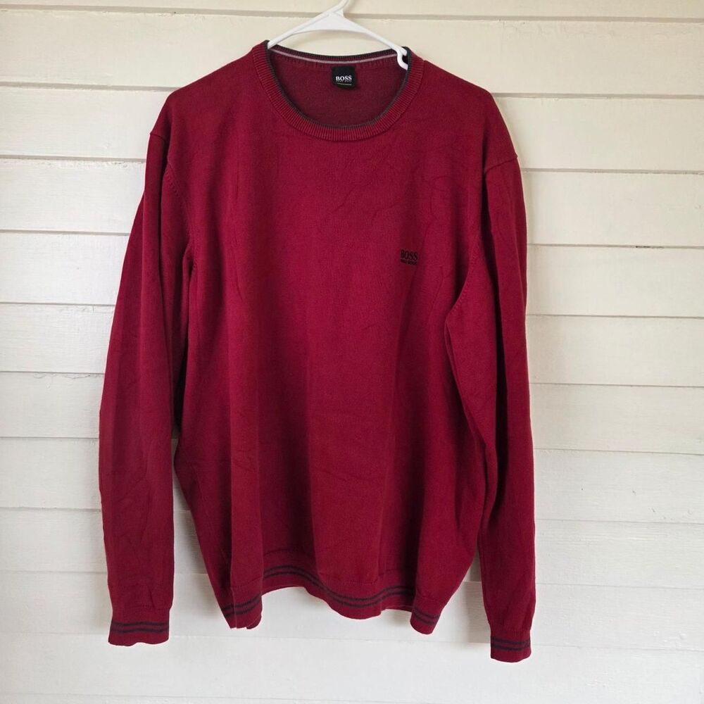 Hugo-boss Men's Burgundy Sweatshirt